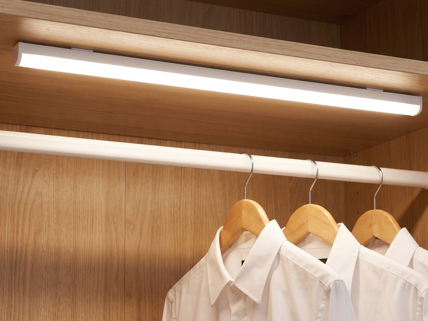 Motion-sensor under-cabinet LED light bar